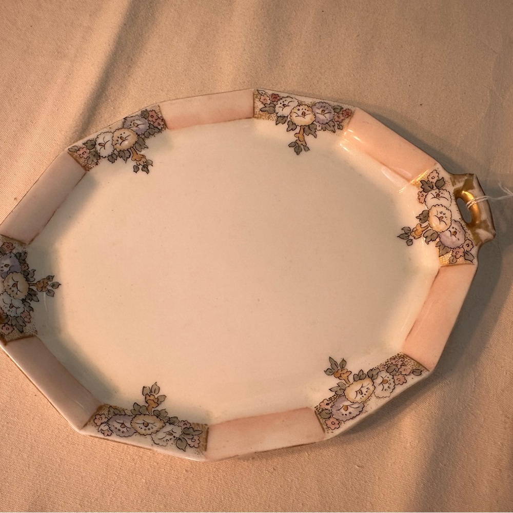 Schumann Arzburg Wild Rose Floral Porcelain Dish Antique Vintage